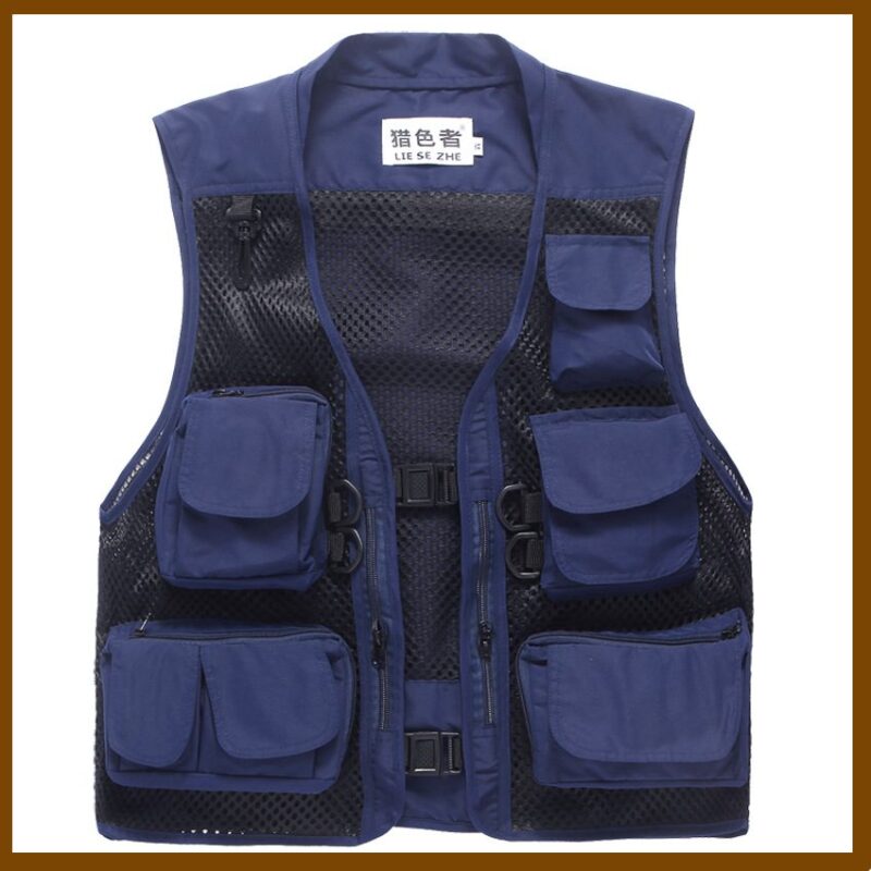 Gilet Techwear en Maille Multi-Poches Unisexe