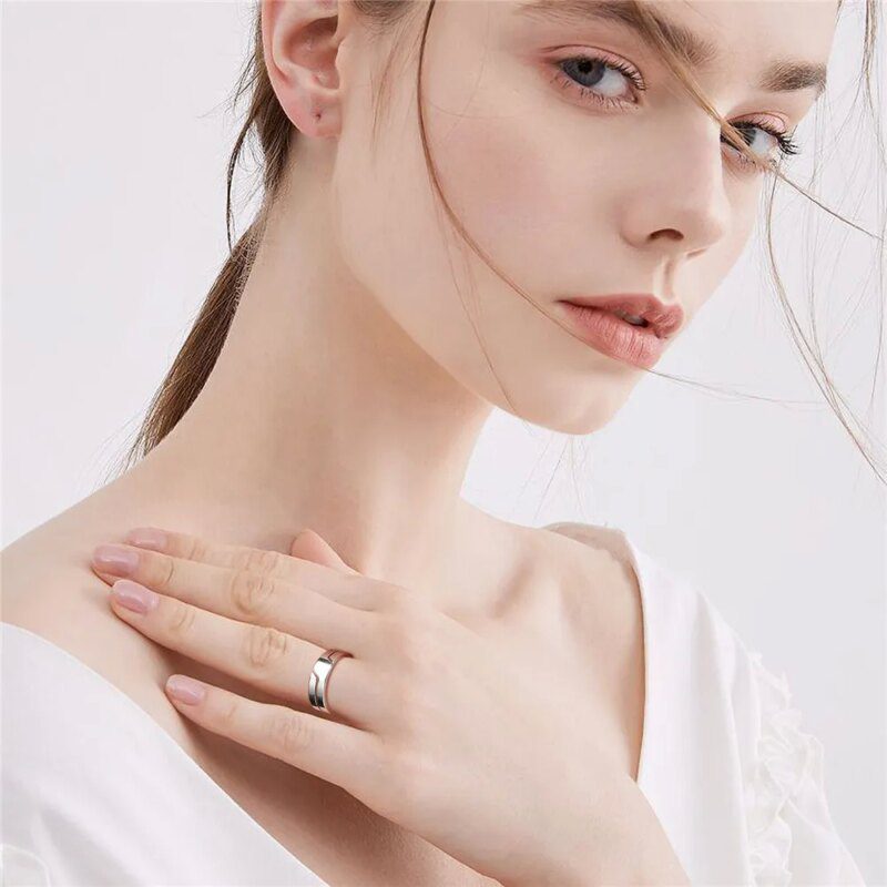 Bague Techwear Inox Motif Géométrique Unisexe
